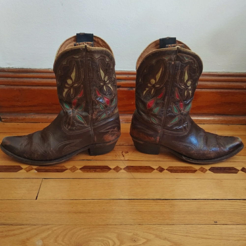 Vintage ACME 1950's Cowboy Boots Size 6